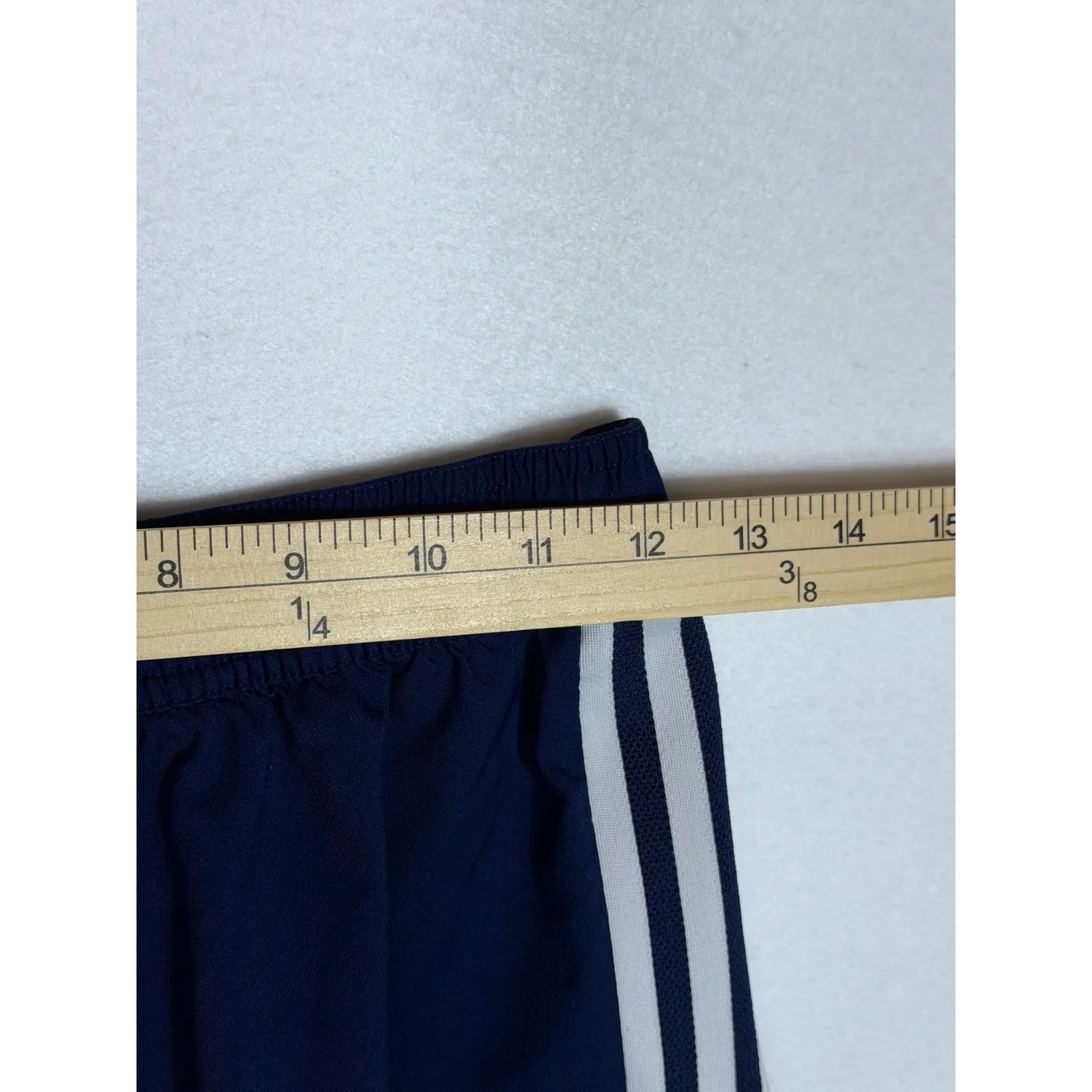 Adidas Women Aero Ready Navy Blue Running Shorts 3 Stripe Athletic Gym Size S - Image 3