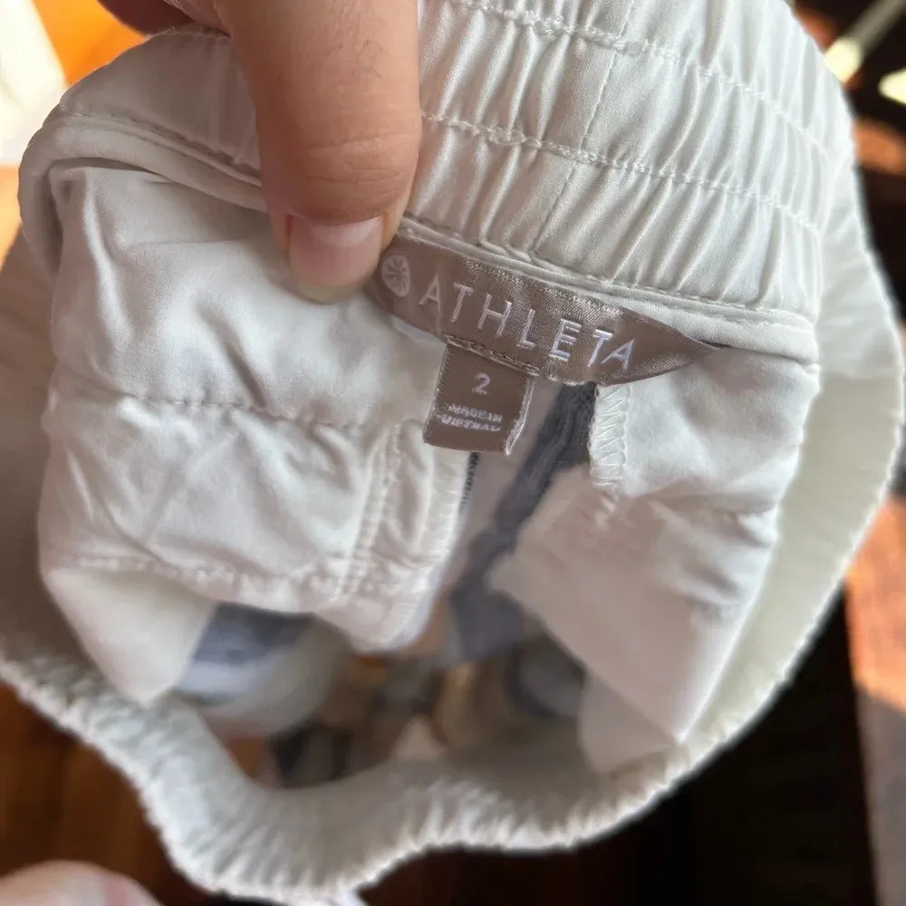 ATHLETA BEACHSIDE BALI STRIPED LINEN SHORTS - Image 3