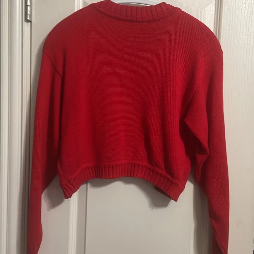 💙💖 St. John Red Knit 100% Cotton Shrug - Image 5