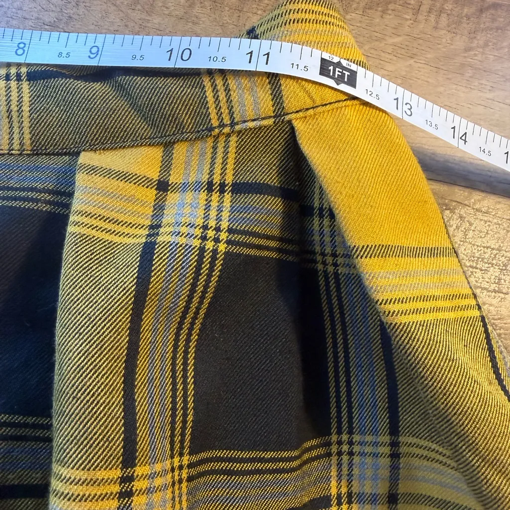 Wizarding World of Harry Potter Hufflepuff Plaid Skirt Yellow Size S Pleated - Image 5
