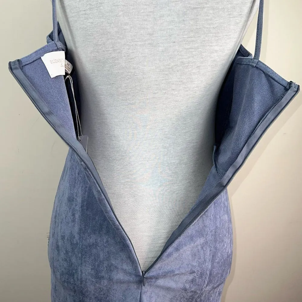 Bishop + Young Elizabeth Crosby Gabrielle Faux Suede Slip Dress (M) - Image 10