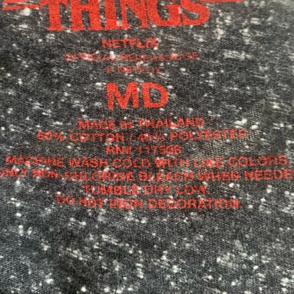 Stranger Things Speckled Charcoal Graphic Short Sleeve Shirt - Image 5