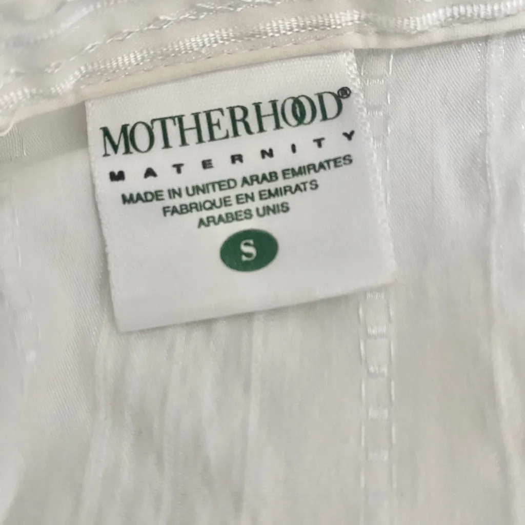 Motherhood Maternity White V Neck Faux Wrap 3/4 Length Sleeve Blouse - Image 7