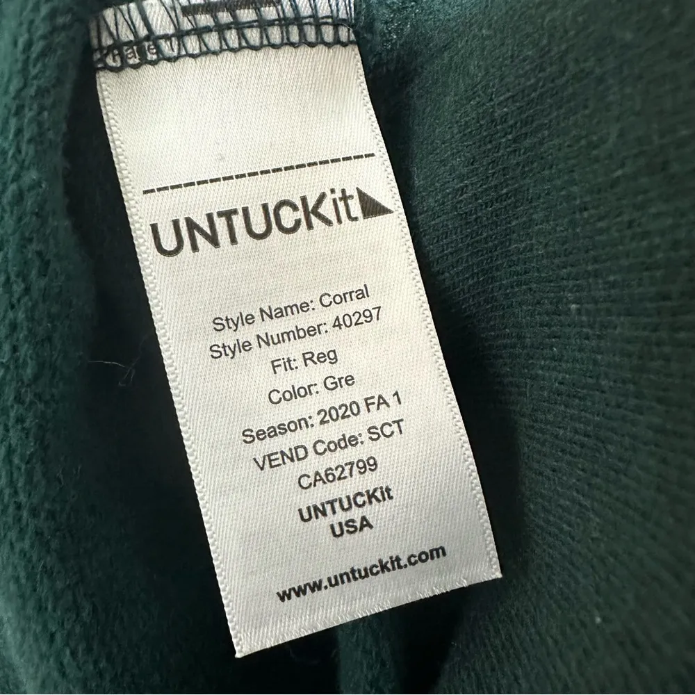 UNTUCKit Hunter Corral 1/4 Zip Sweatshirt Size X - Image 9