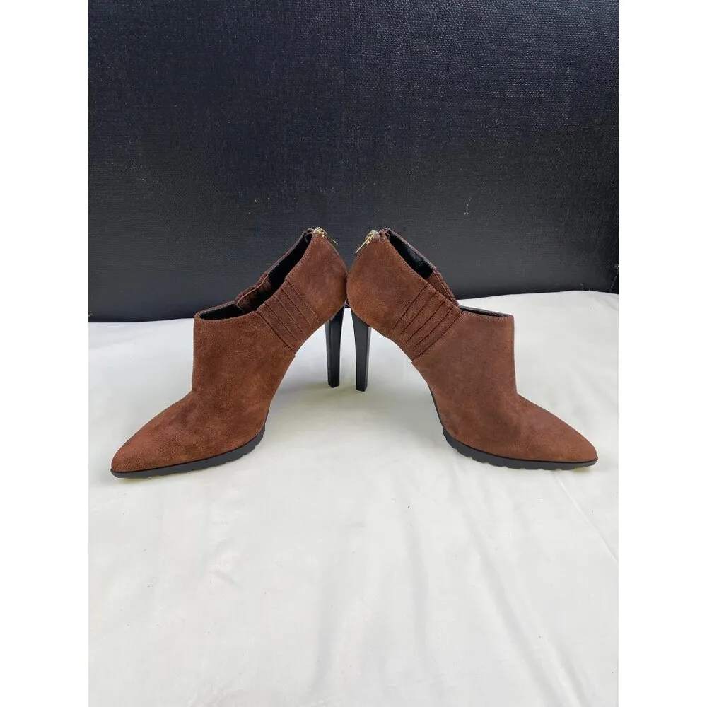 Calvin Klein Women's Brown Suede Shoes/ Boots Heel 4.5" Size 10 SKU 4832 - Image 5