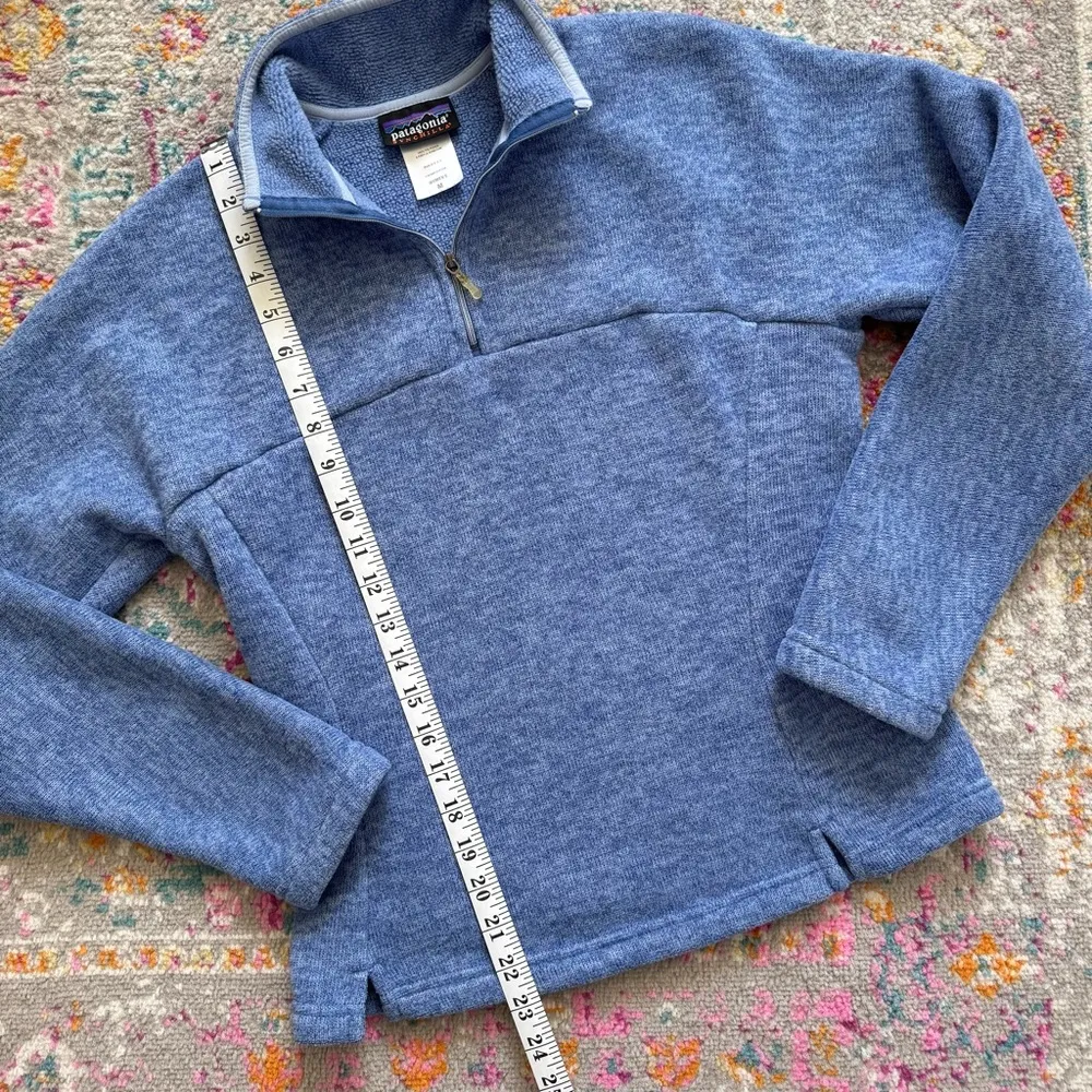 Patagonia Synchilla Blue 1/4 Zip Fleece Lined Pullover Sweater Women’s Medium - Image 2