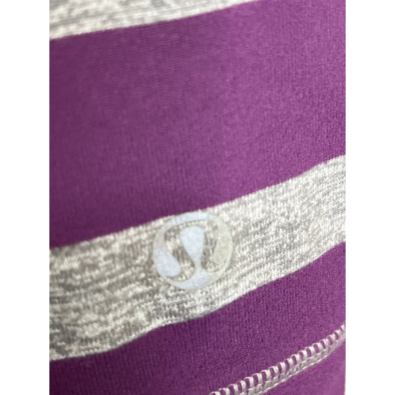 Lululemon Race Your Pace Size 2 Long Sleeve Triplet Twin Stripe Berry Yum Yum - Image 6