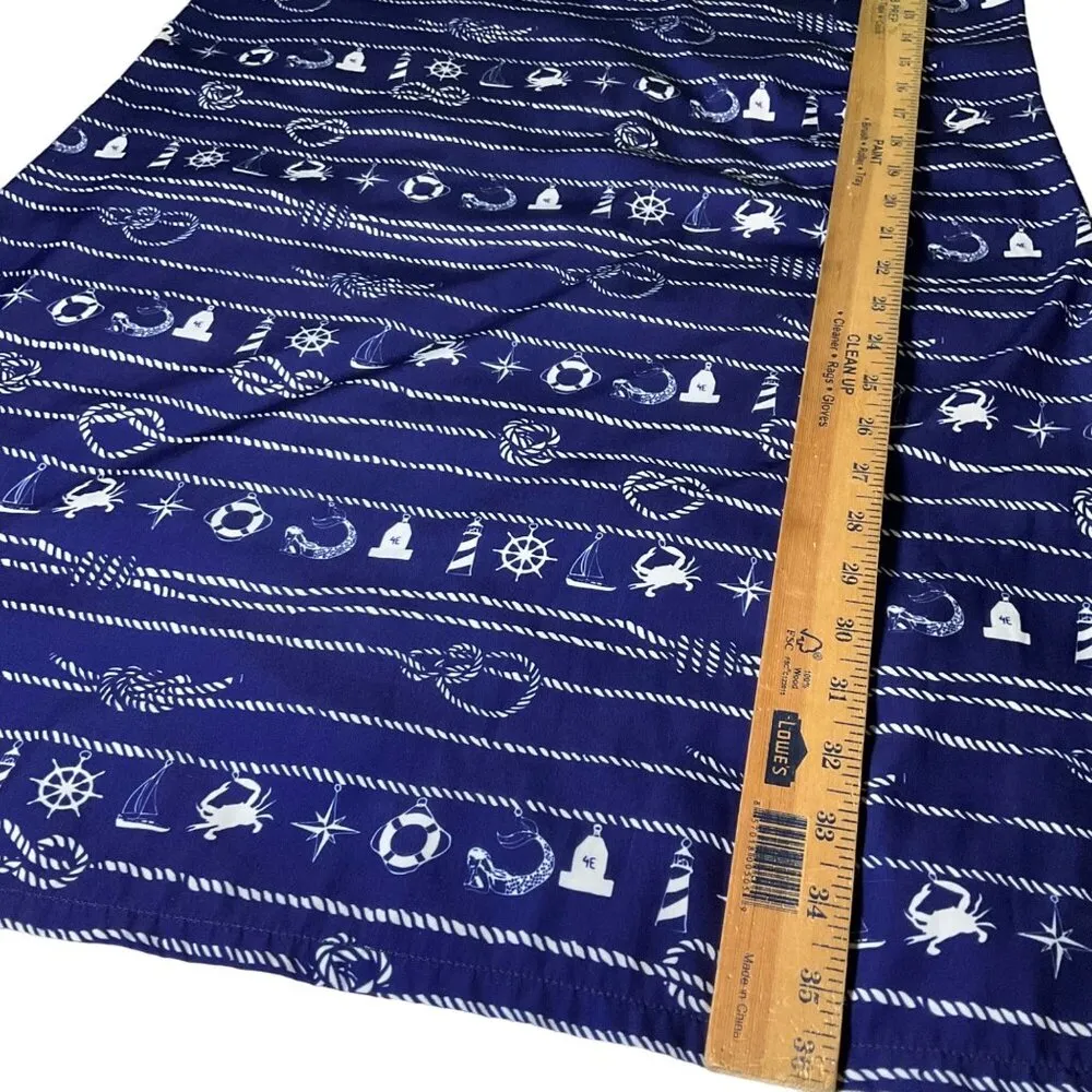 Kaeli Smith Nautical Print Navy Blue Dress S resort wear cruise vacation coverup - Image 2