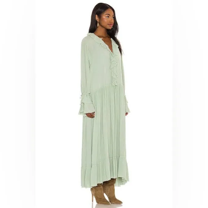 Free People Sweet Darlin Maxi Dress Minted Jade size M - Image 2