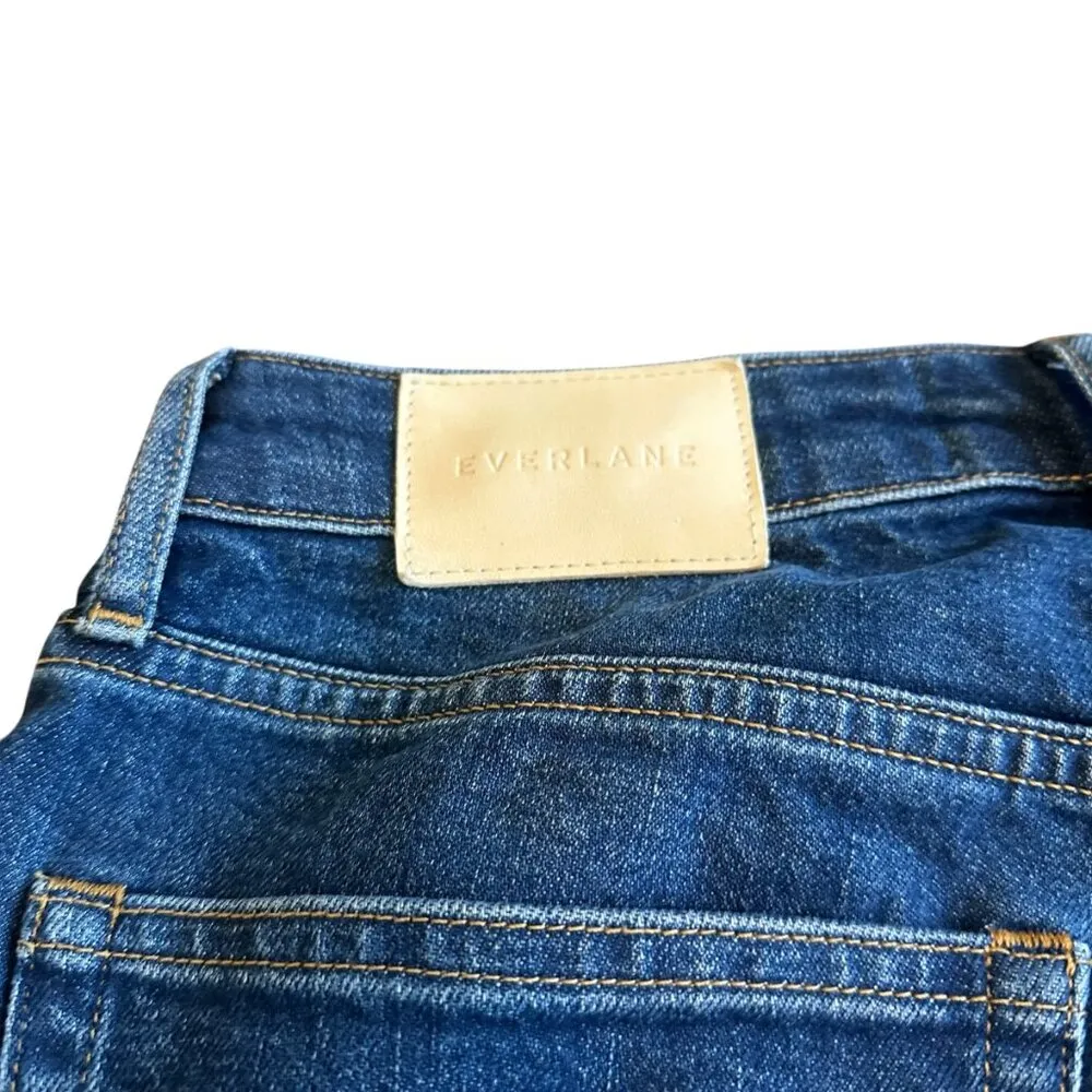 Everlane The Curvy Cheeky Jeans Dark Wash Straight Leg Organic Cotton Size 29S - Image 8