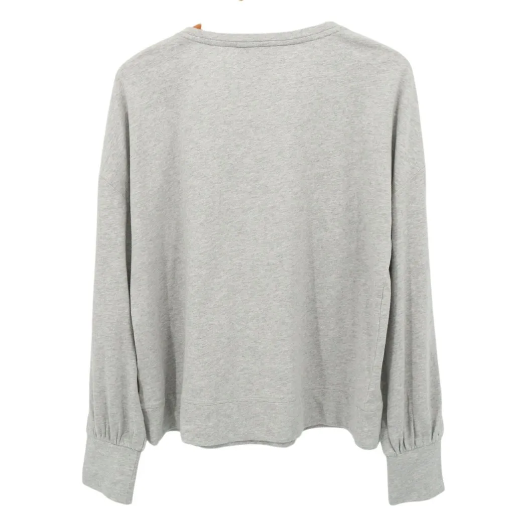 Lilly Pulitzer Embellished Palm Tree Tippie Sweatshirt Heathered Gray Top L - Image 8