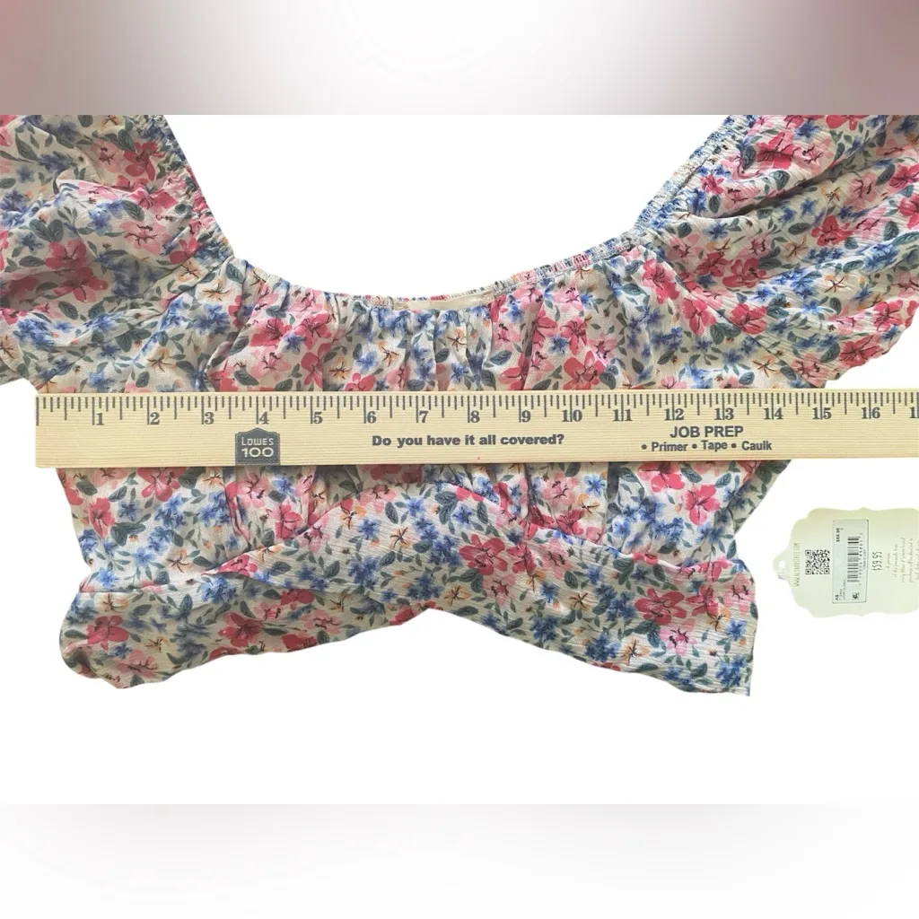 NWT Altar’d State Floral Crop Tie Top Size Small Feminine Festival Party - Image 2