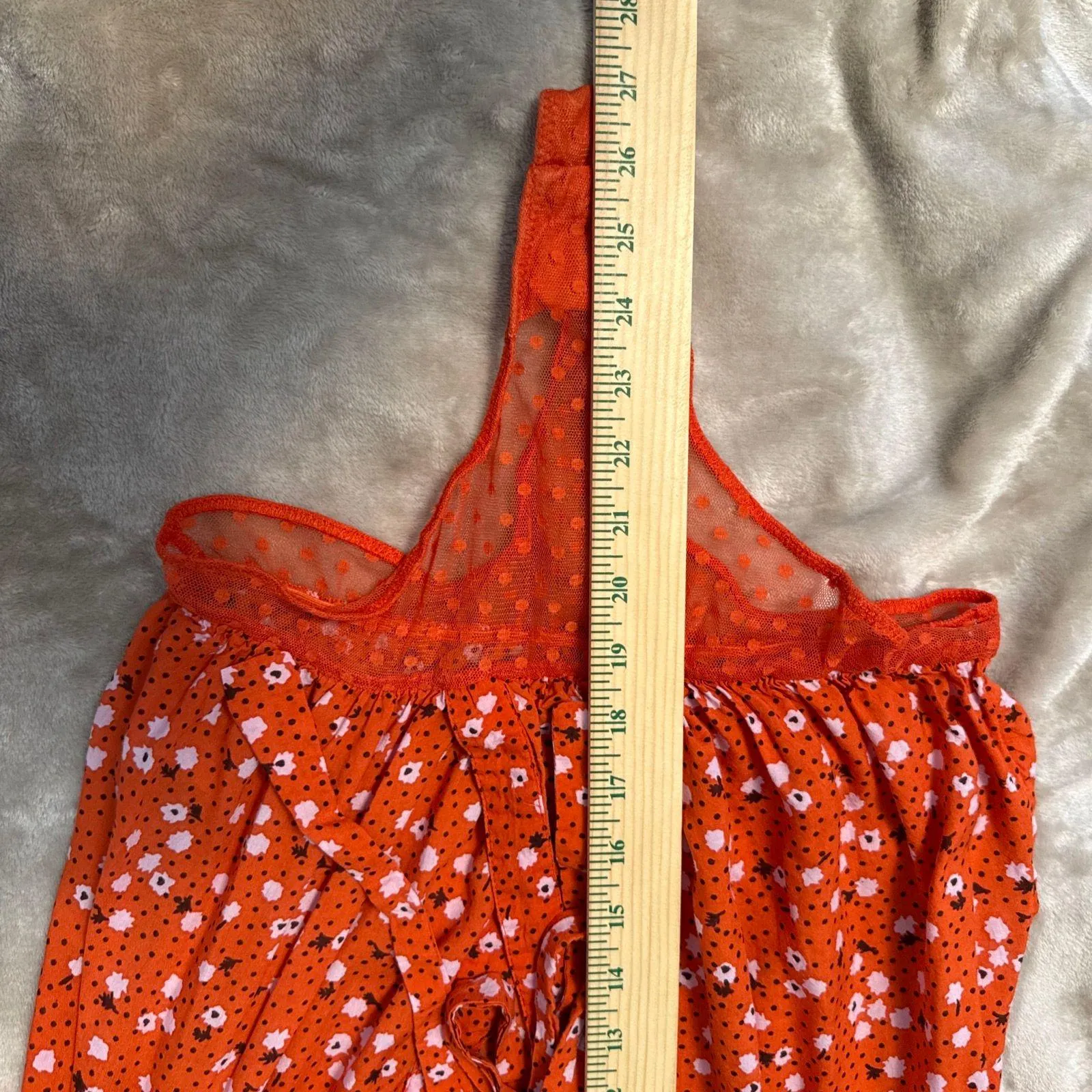 Intimately Free People Call Me Later Bodysuit Top Floral Print Ruffle Size XS - Image 9