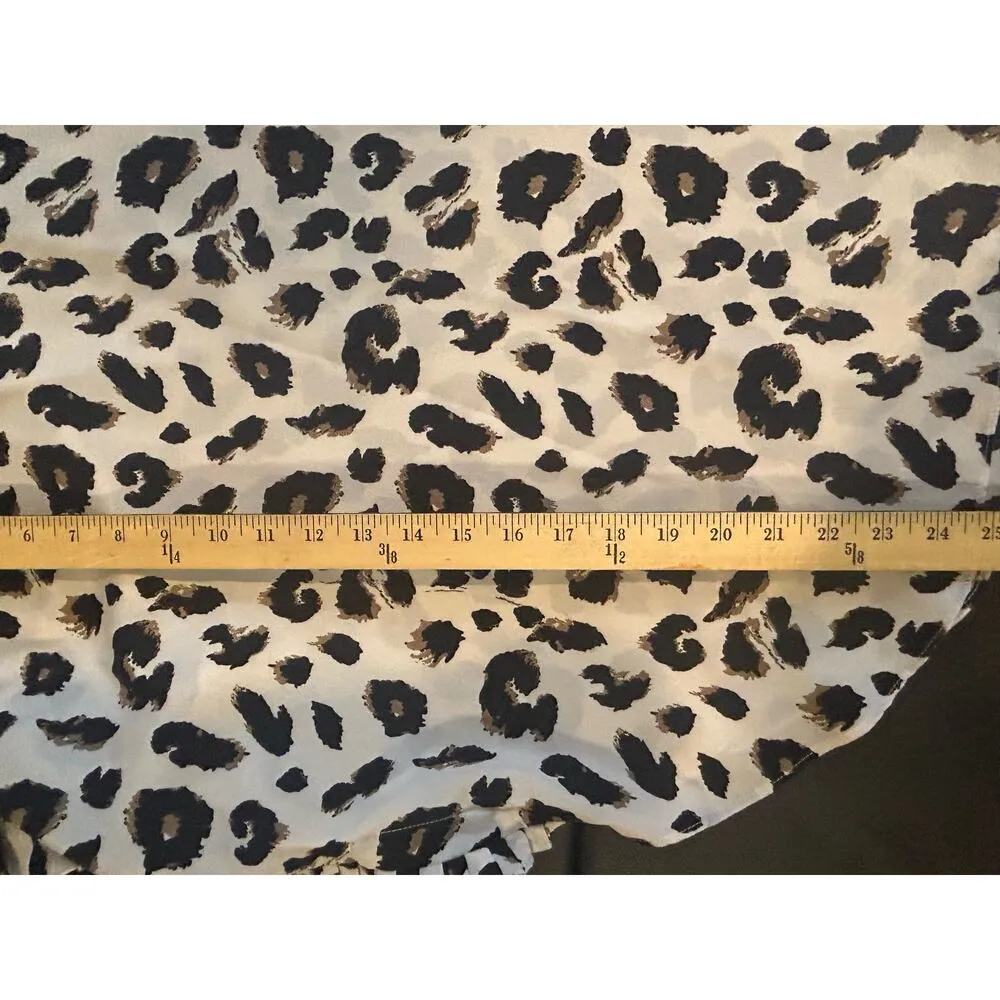 Jodifl Animal Print Top Women Size Small S Ruffle Sleeve Professional Career - Image 8
