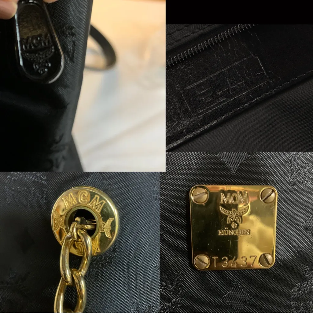 MCM SHOULDER BAG IN BLACK MONOGRAM VISETOS NYLON JACQUARD & LEATHER TOTE - Image 12