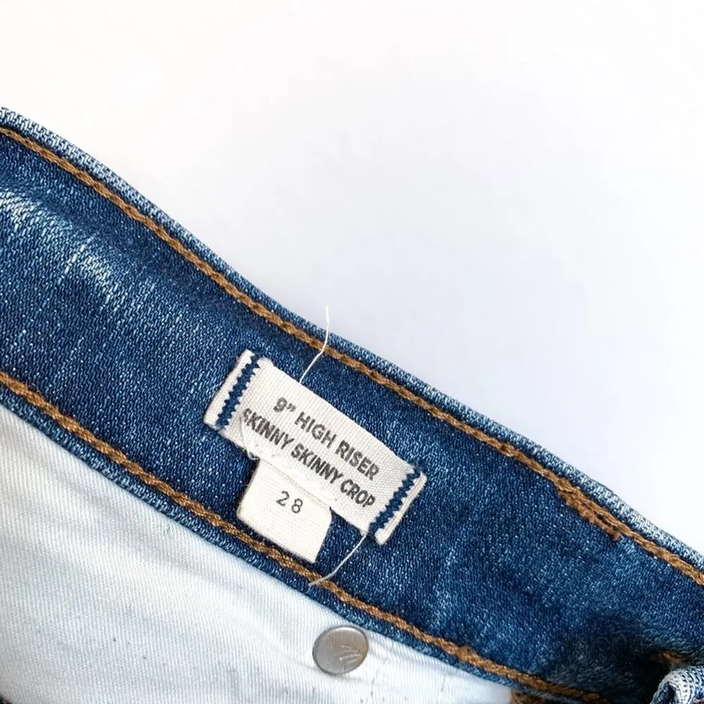 MADEWELL 9" High-Rise Skinny Crop Jeans in Bruce Wash - Image 12