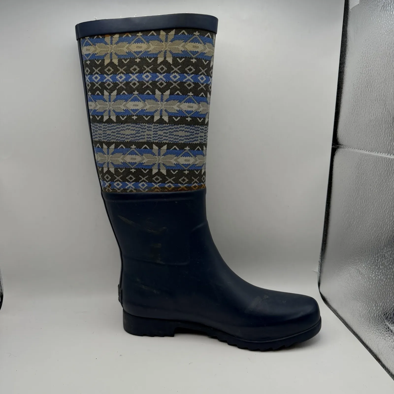 UGG AUSTRALIA 3460 Women's US 8 Sabene Blue Rubber Boots - Image 6