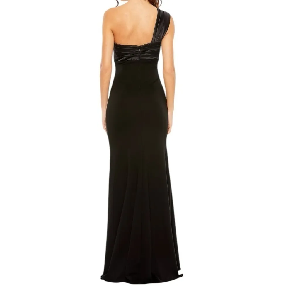 Mac Duggal 49547 Half-Bow Bodice Trumpet Gown in Black Size 14 NWT - Image 2
