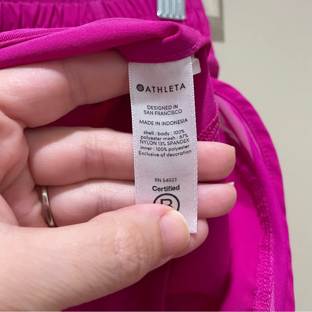 Athleta Mesh Racer Run Shorts Pink 4” Inseam Women’s Size XXS - Image 9