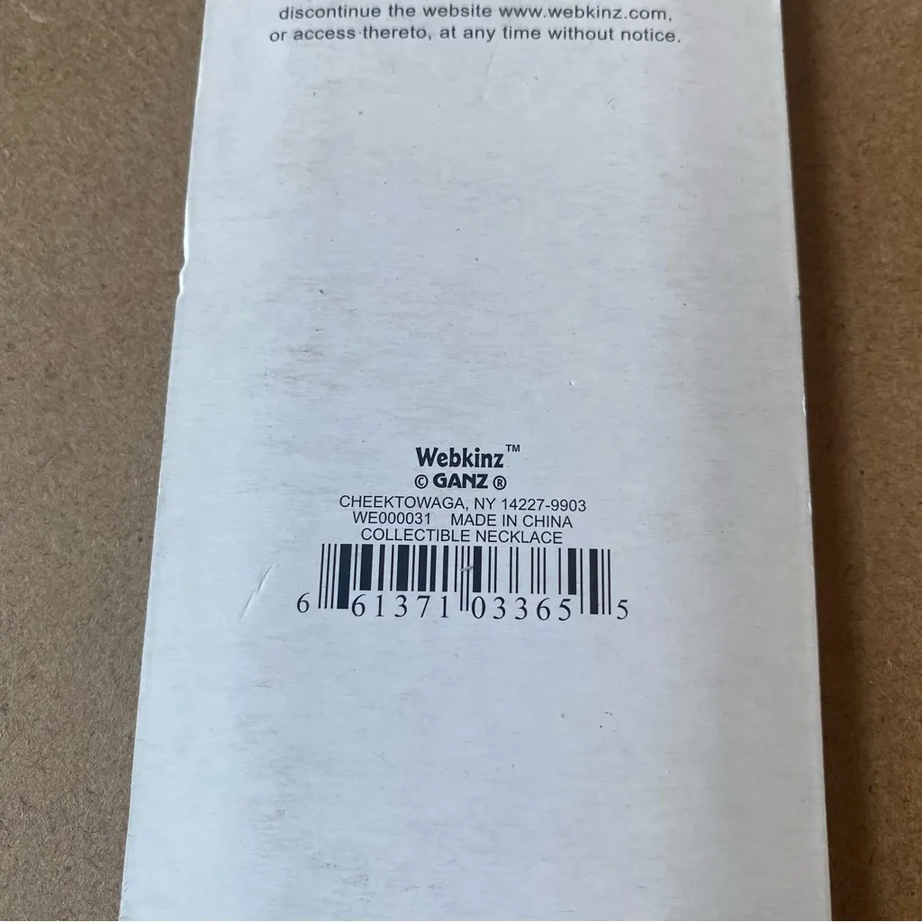 NIB GANZ Webkinz Collectible Silver 16” Necklace - Image 6