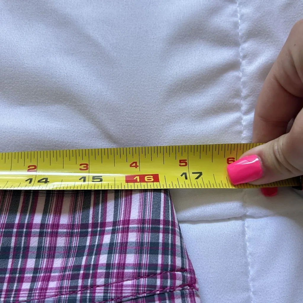 Annika Cutter & Buck Womens 8 Pink Plaid Golf Tennis Skort Skirt Shorts Stretch - Image 3