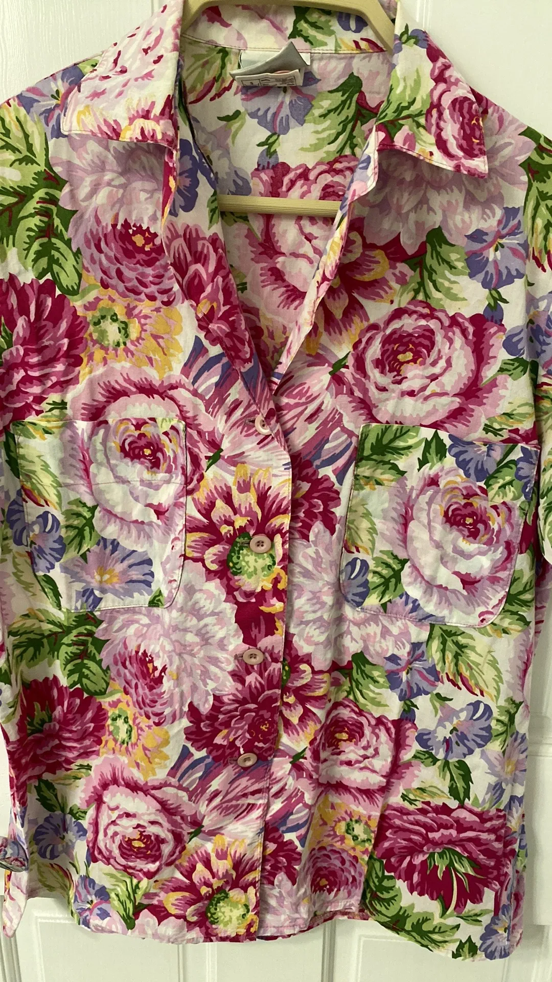 Vintage Floral Button Up Shirt - Image 4