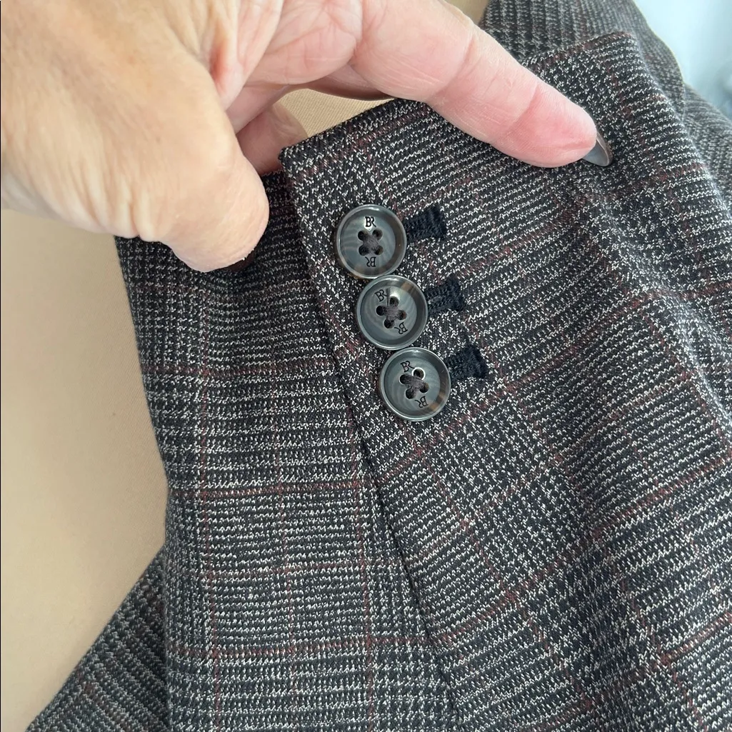 Banana Republic Factory Brown Plaid Blazer Skirt Suit - Image 7