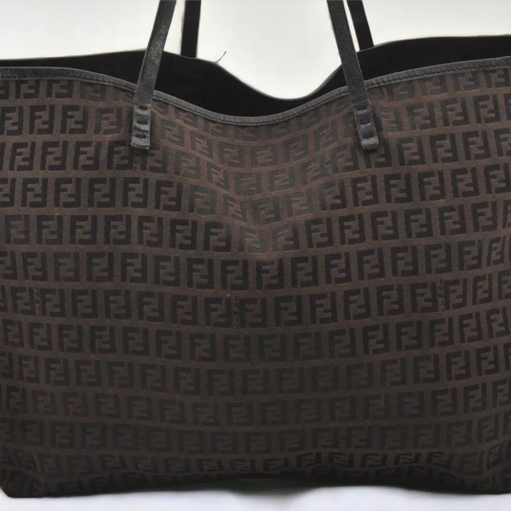 Fendi Zucchino Canvas Roll Tote - Image 2