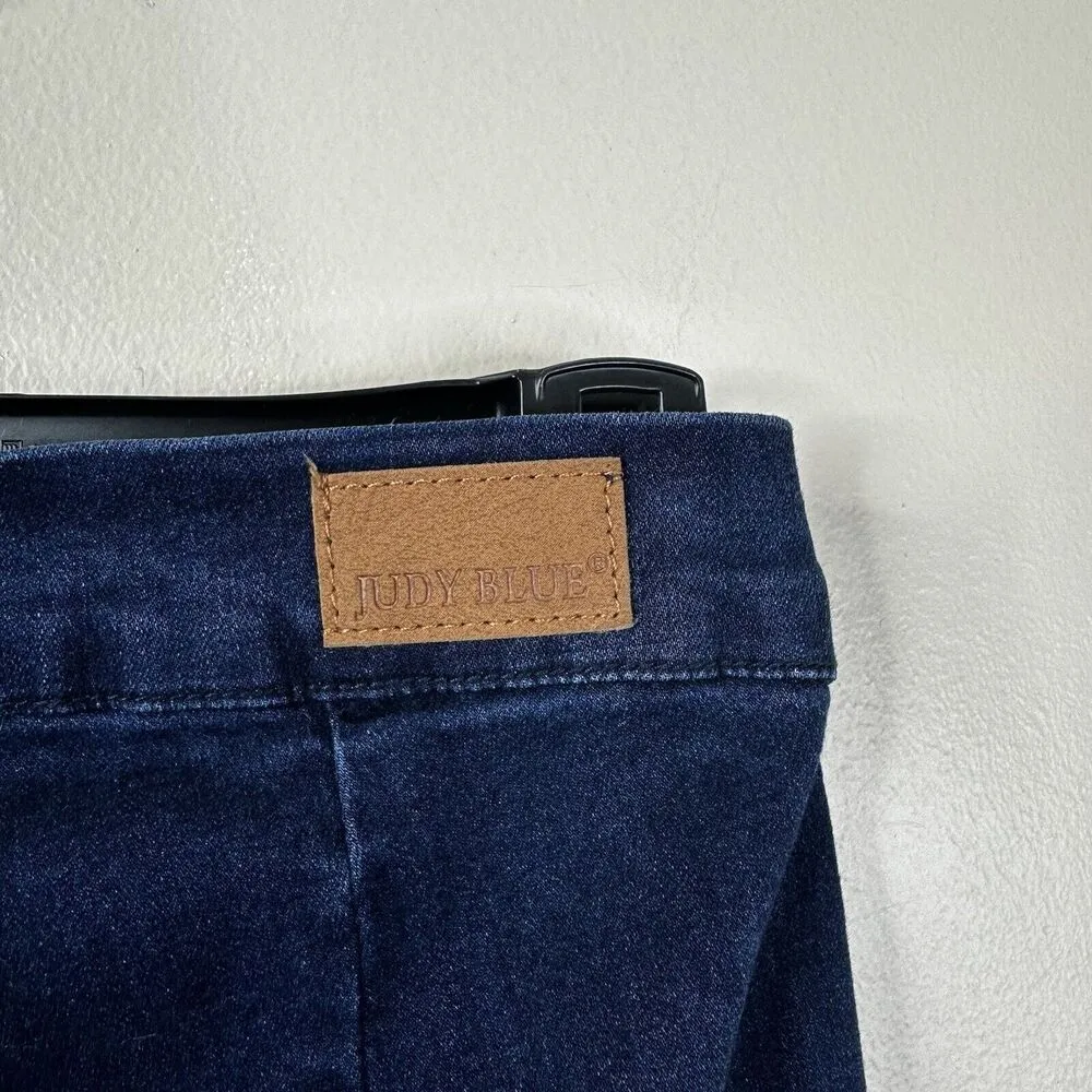 Judy Blue Jeans Womens 7/28 Super Flare Fit Dark Wash Blue Stretch JB8464 - Image 18