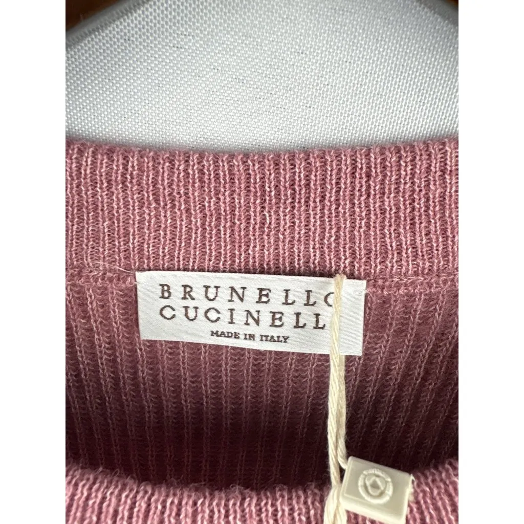 Women’s Brunello Cucinelli XS Pink Knit Sweater - Image 5