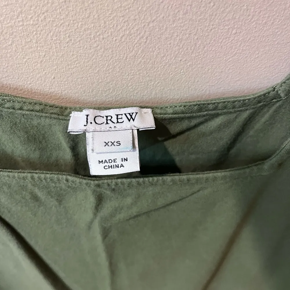 J. Crew Green Ruffled Tank Top - Image 2