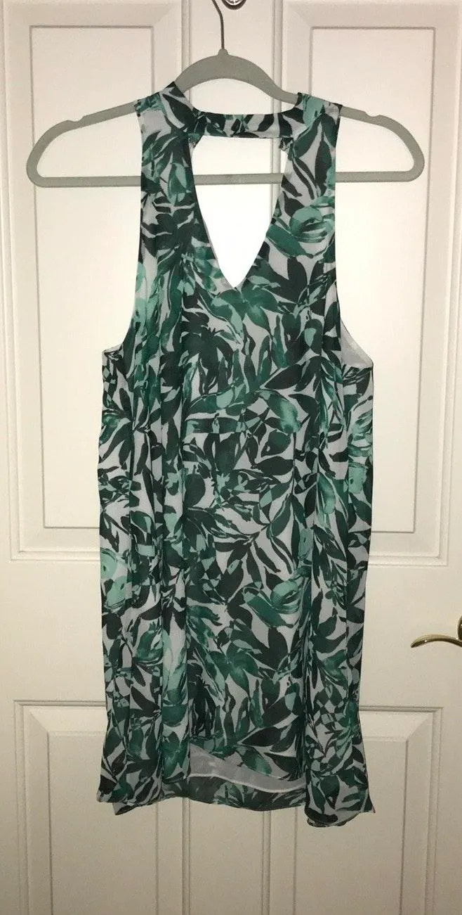 Green On The Vine Floral Dress S - Image 3