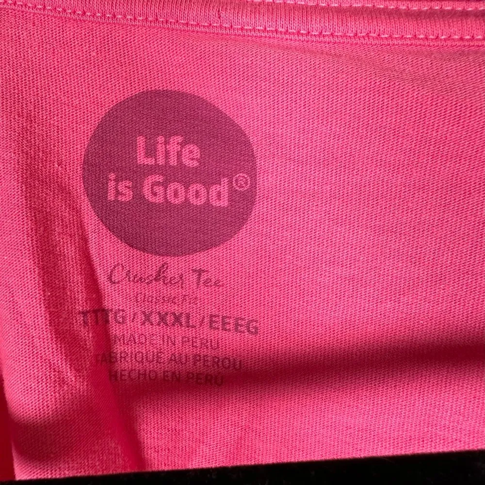 Life is Good Crusher Tee Pack Animal Dog Shirt Hot Pink Women's Size XXXL - Image 4