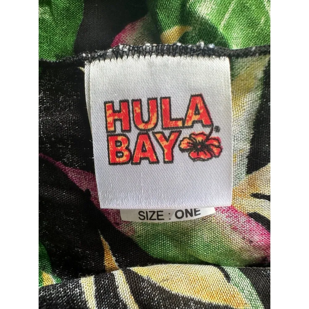 Hula Bay Hawaiian Tropical Leaves Birds Of Paradise Sarong Pareu One Size Size undefined - Image 4