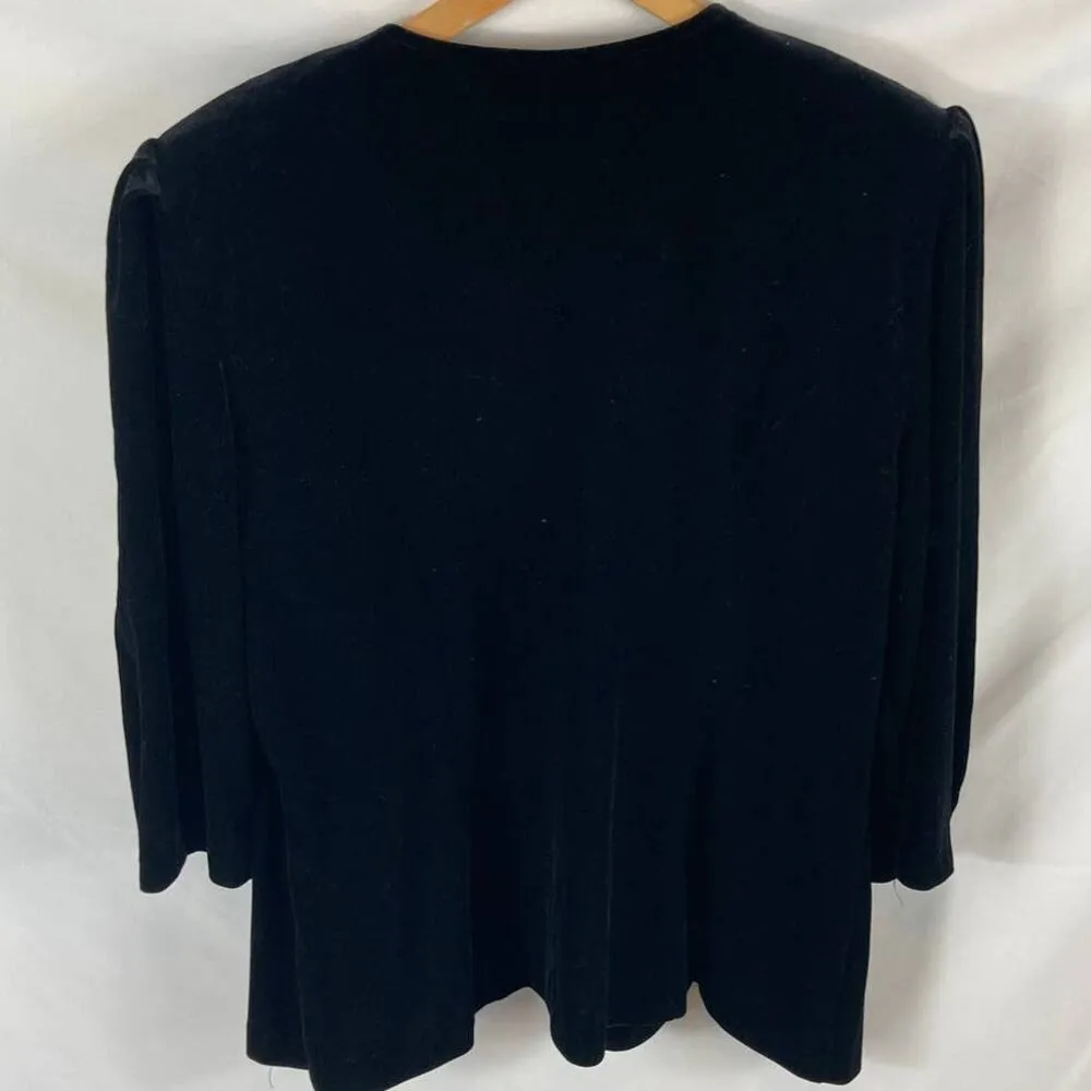 New Looks California Velvet Button Front Formal Jacket Size 14 - Image 4