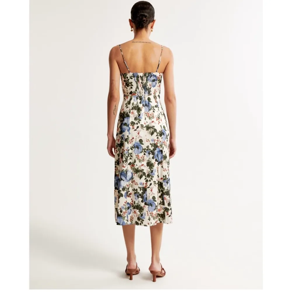 Abercrombie & Fitch Camille Midi Dress Cream Floral - Image 6