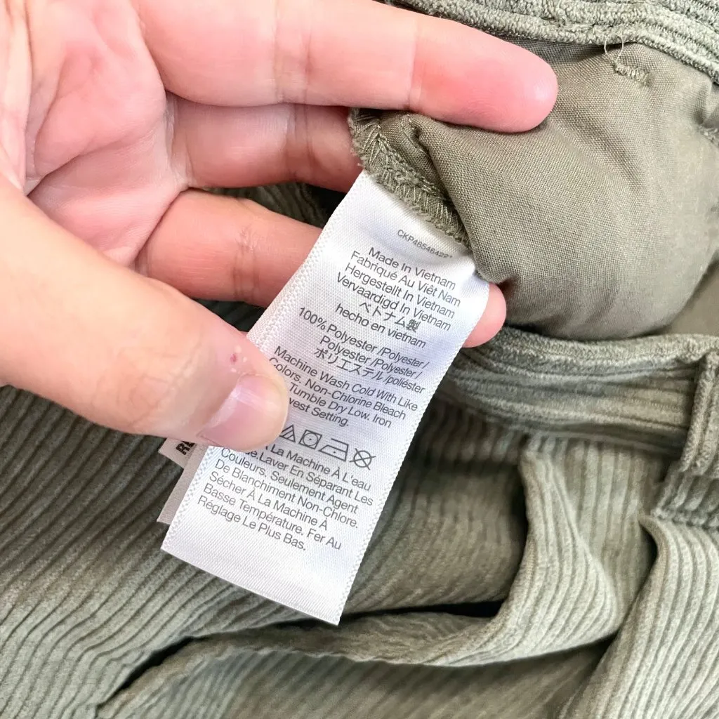 Madewell Corduroy High-Rise Tapered Pants Distant Surplus Green Size 0 - Image 5