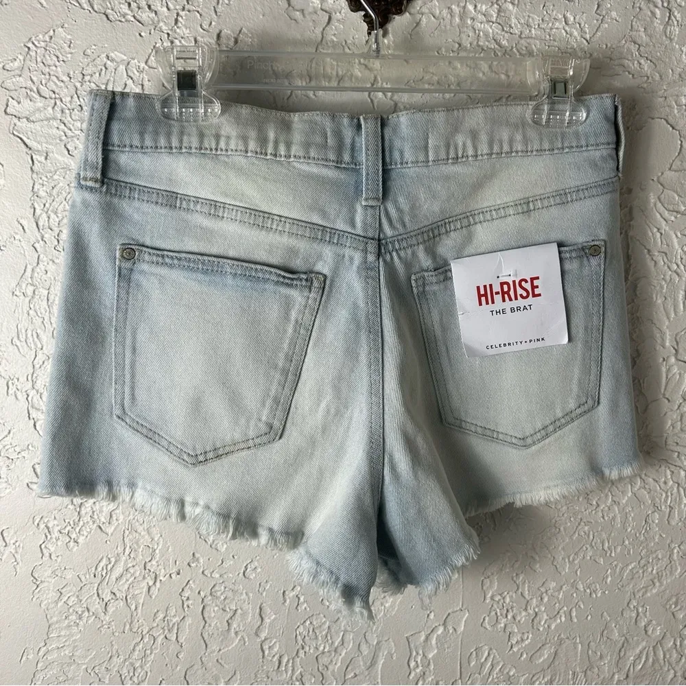 Celebrity Pink | The Brat High Rise Distressed Cut Off Denim Shorts NWT Size 29 - Image 2