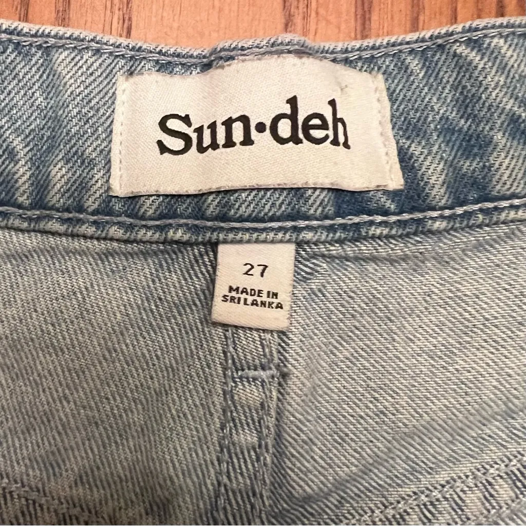 Aritzia Sunday Best Great‎ Mood High-Waisted Mom Jean Denim Shorts Size 27 - Image 12