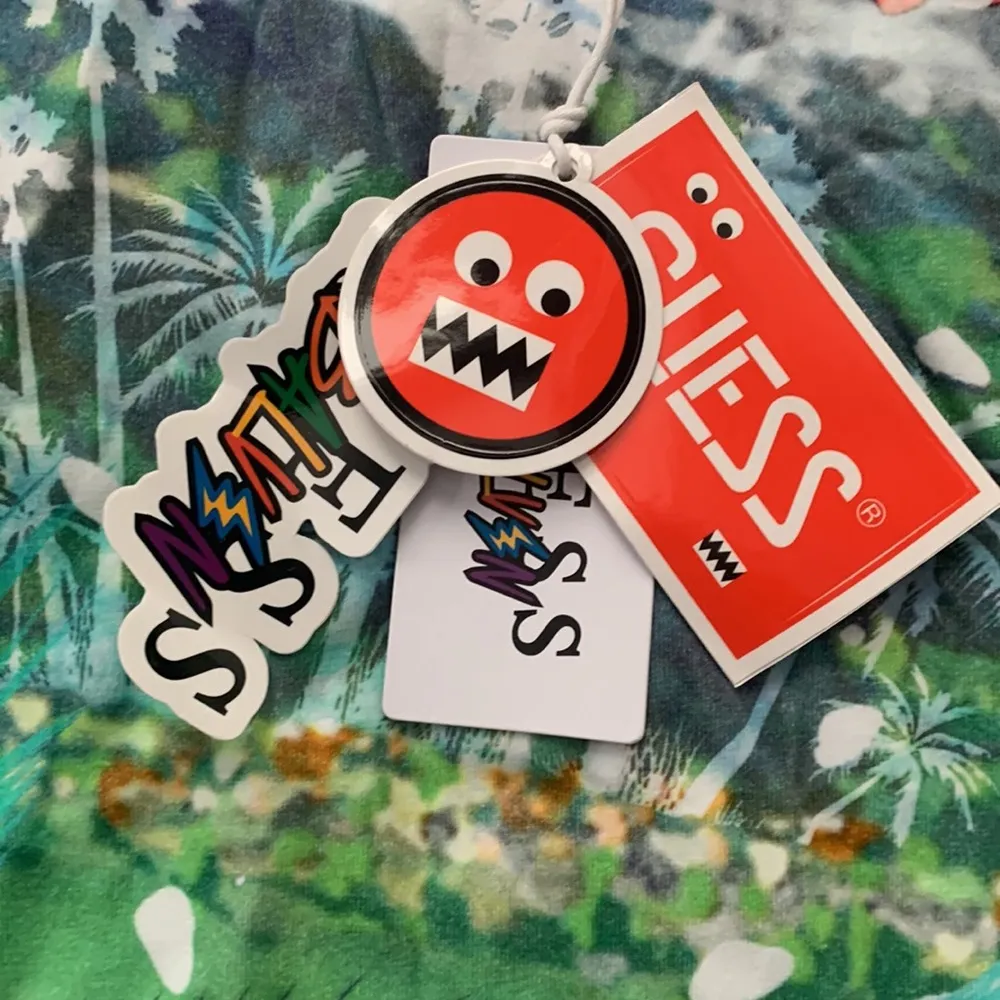 Guess JxBalvin off shoulder vibras print dress - Image 3