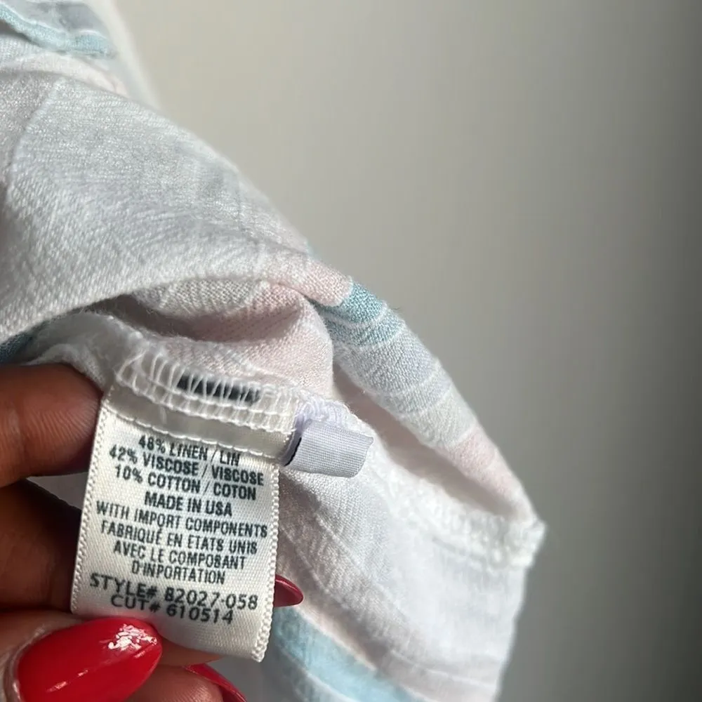 Bella Dahl - Pocket Button Down in Havana Rainbow Stripe - Image 8