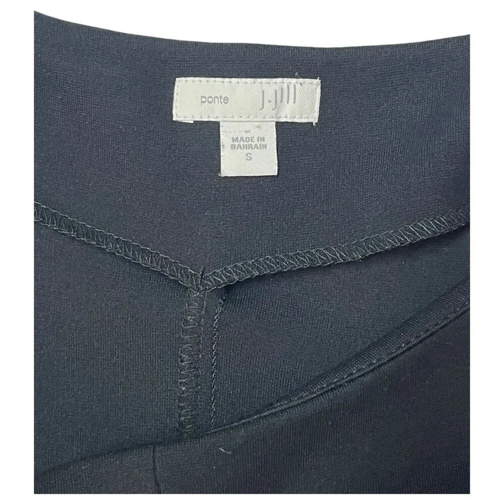 J Jill Dress Womens S Ponte Knit Round Neck Pockets Shift 3/4 Sleeves Black - Image 4