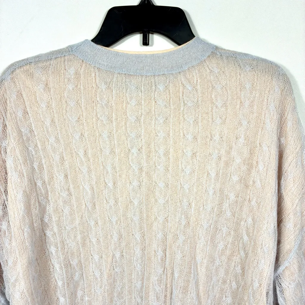 Altuzarra Jet Layered Cable Knit Sweater Porcelain Blue Medium NWT - Image 10