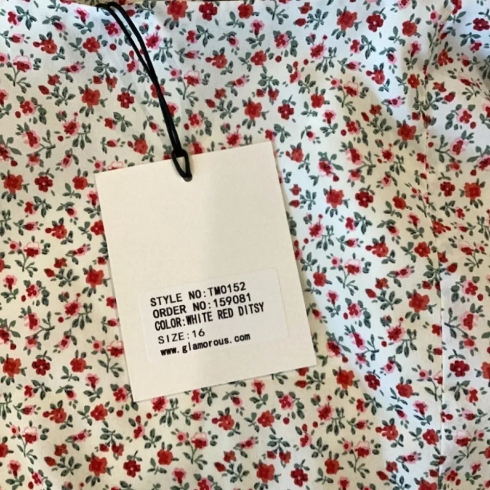 Glamorous square neck fitted crop long sleeve blouse in vintage floral asos 12 White - Image 3