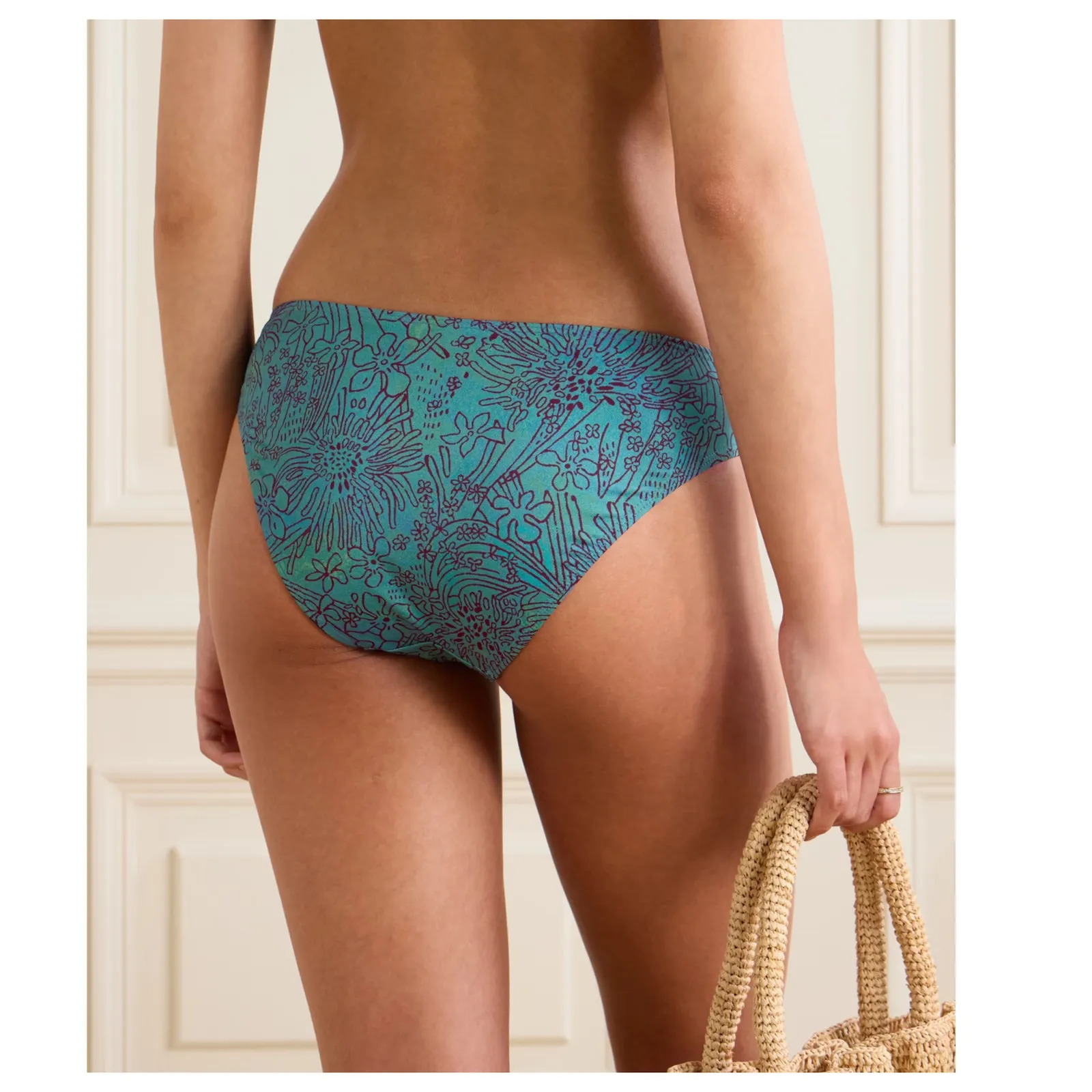 ULLA JOHNSON Dani Printed Bikini Bottoms Size Medium - Image 2