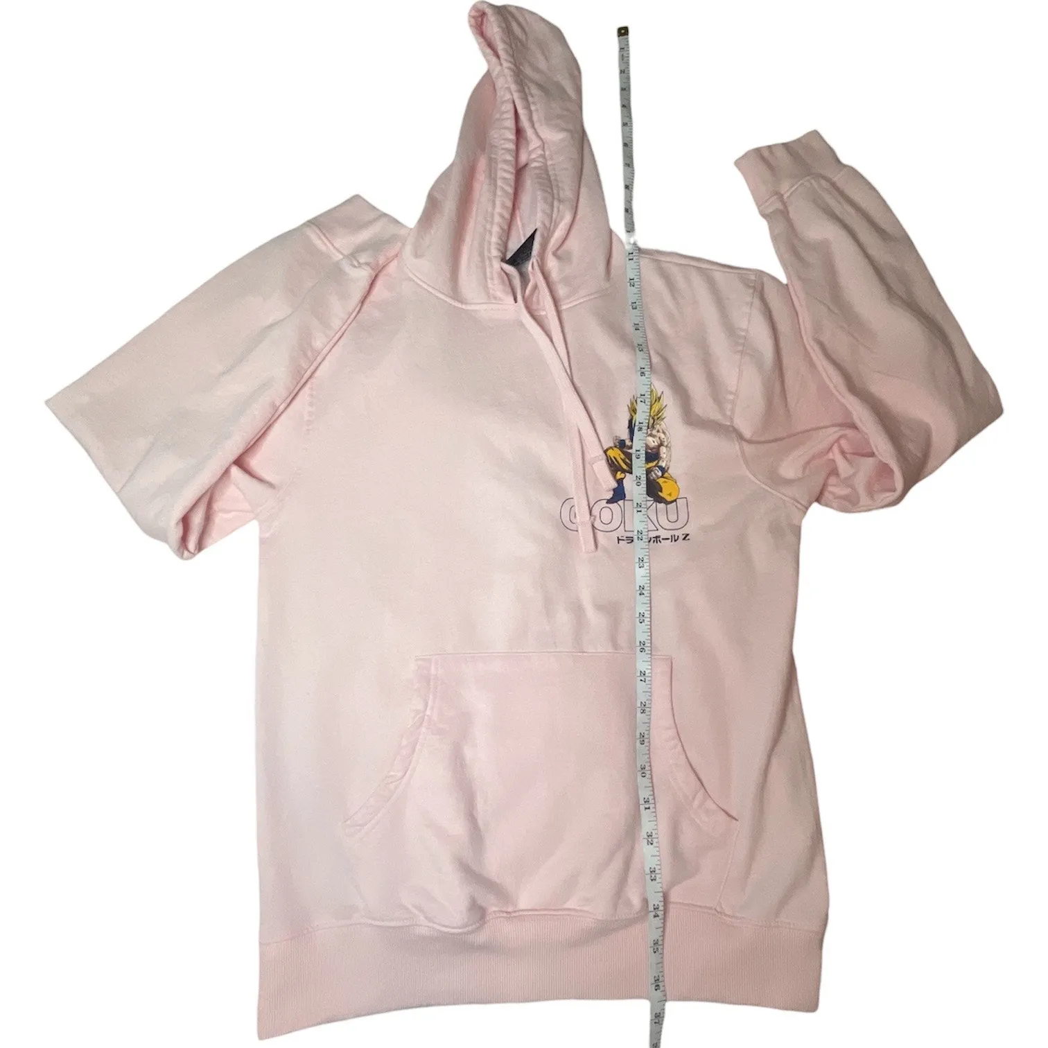 Dragon Ball Z Super Saiyan Goku Pink Hoodie Anime Graphic Pullover Sz Small Cozy - Image 12