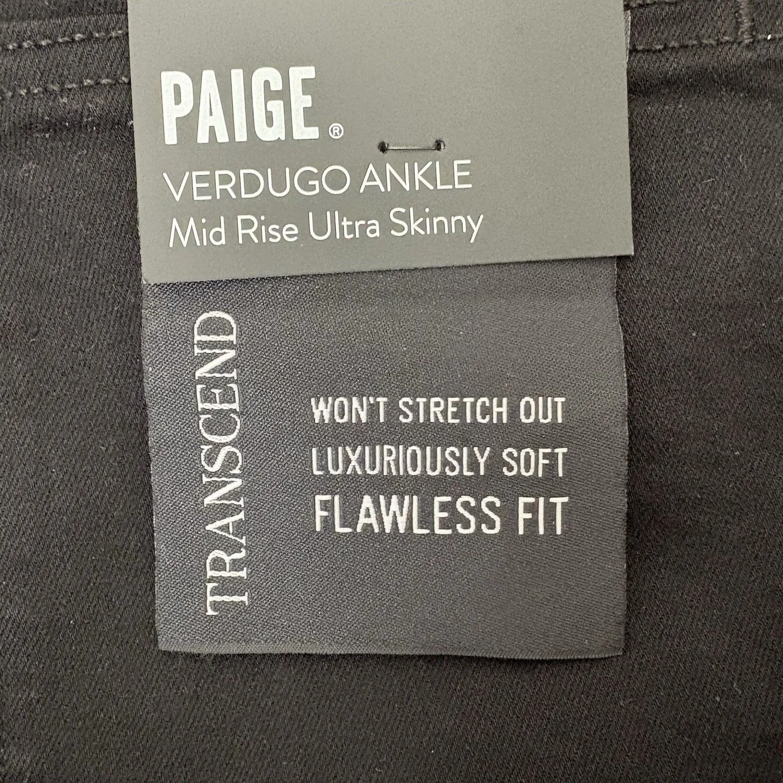 Paige Verdugo Ankle Black Shadow Denim Mid Rise Skinny Jeans Womens Size 34 NWT - Image 7