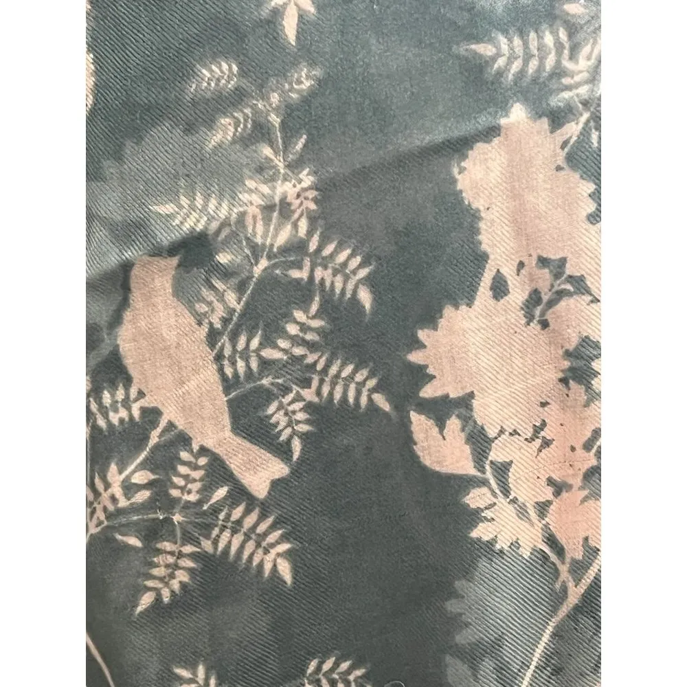 Royal Horticultural Society Scarf Pink Gray 100% polyester Birds 70" x 26" - Image 2