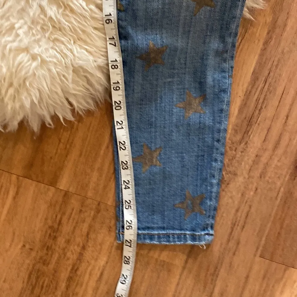 Current/Elliott The Stiletto Super Loved w/ Rose Gold Stars Denim Jeans Sz 25 - Image 13