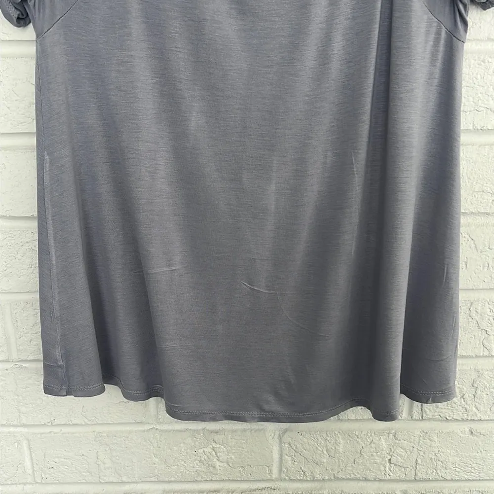 Women's Purplish Gray Cold Shoulder Top - Image 3